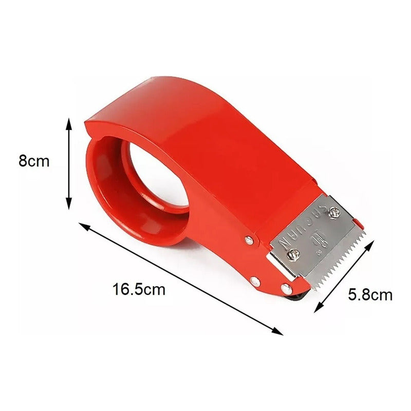 Pack X2 Dispensador De Cinta Adhesiva Metálico Huincha Embal