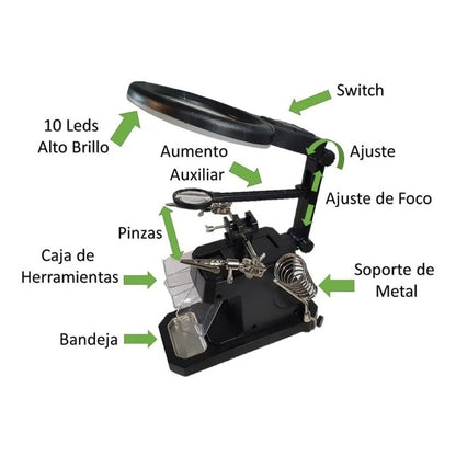 Lampara Lupa Lampara Con Lupa Articulada Lampara Escritorio