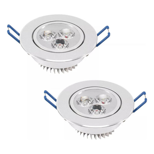 Pack Focos 3w X2 Ampolleta Pack X2 Led 220v Embutido Arcashopping Pack X2 Foco Led Embutido Luminaria Led 3w Focos Embutidos