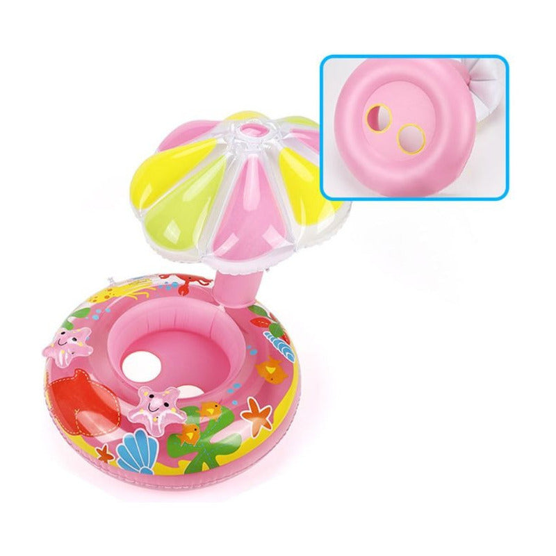Flotador Inflable Para Niños Sombrilla Piscina Bebes