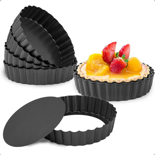 Pack X24 Moldes Mini Tartaleta Individual Desmontable Tarta