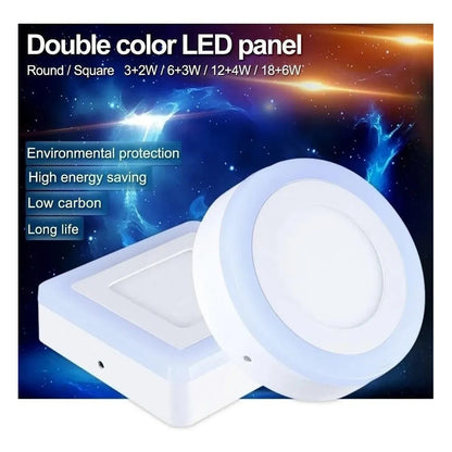 Plafon Led Plafon Techo Focos Led Interior 12+4w Blanco Azul