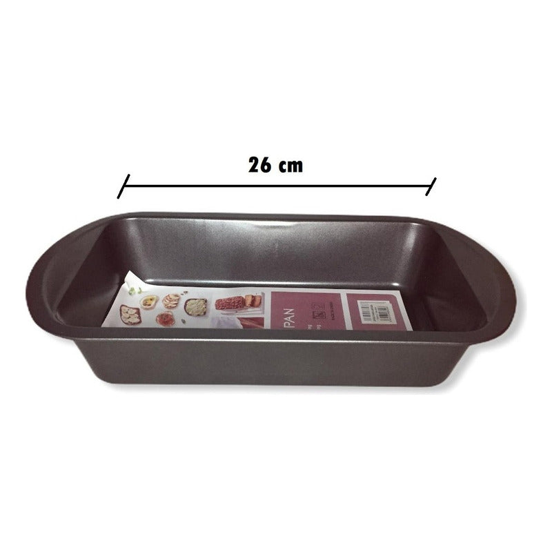 Molde Queque Molde Teflon Pan Arcashopping 26.5cm Rectanguar Reposteria Color Gris
