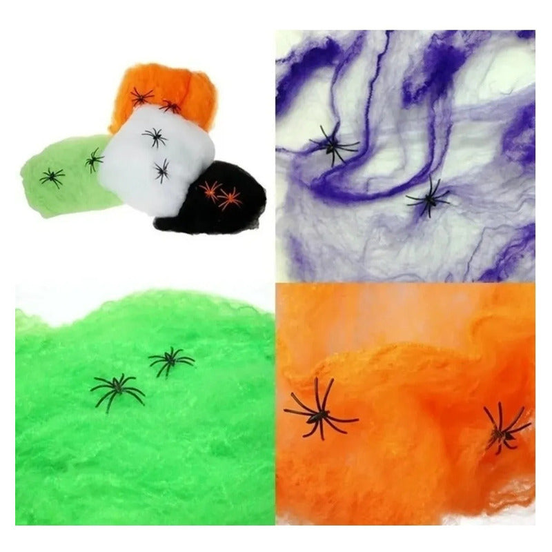 Telaraña Decorativa Halloween Telaraña Para Fiestas Colores