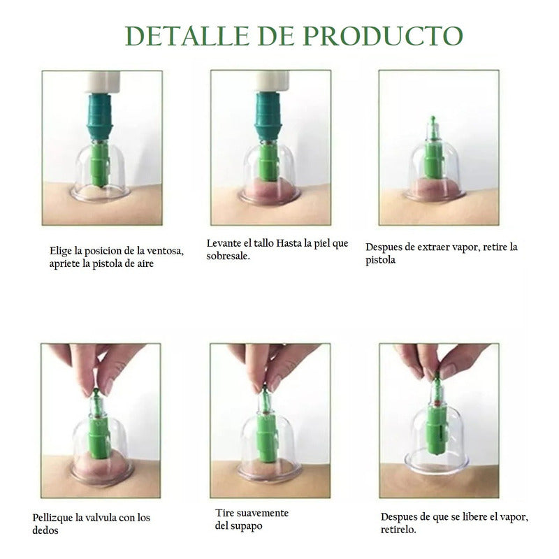 Set 12 Ventosas Chinas Ventosas Al Vacío Masajes Y Terapia