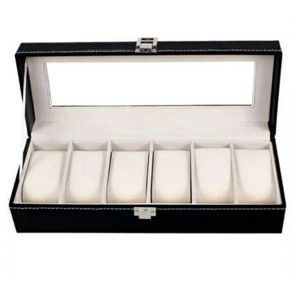 Organizador De Relojes Caja Para Guardar Reloj Estuche 6pza