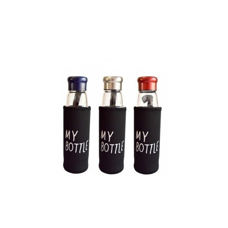 Botella Infusor De Vidrio Infusor De Te Con Funda 550ml