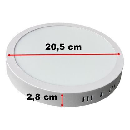 Foco Led Redondo Foco Led Sobrepuesto 18w Lamparas Techo Color Blanco