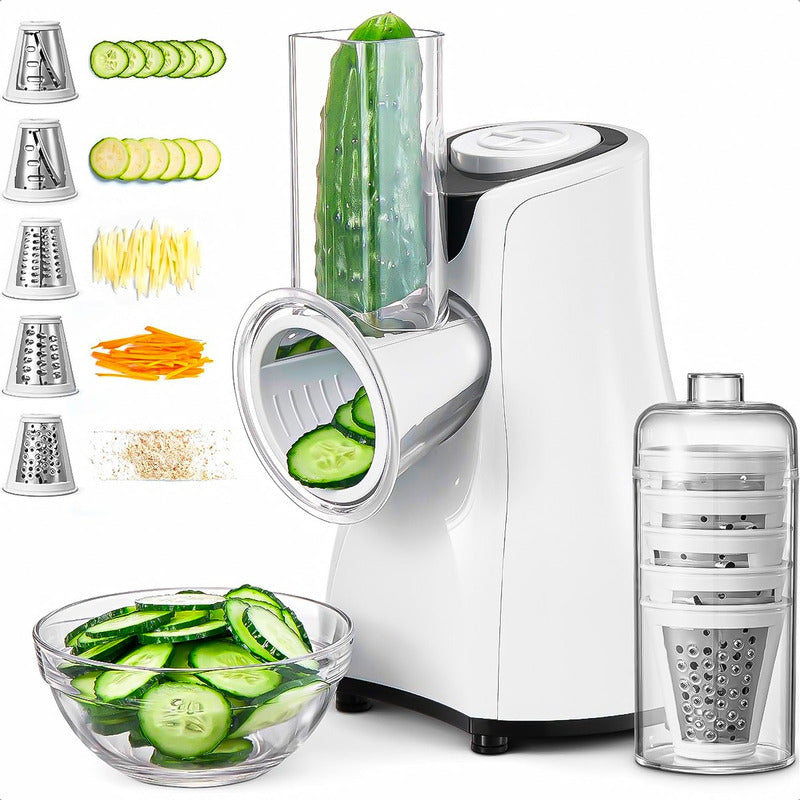 Cortadora De Vegetales Electrica Rebanador Verduras Rallador