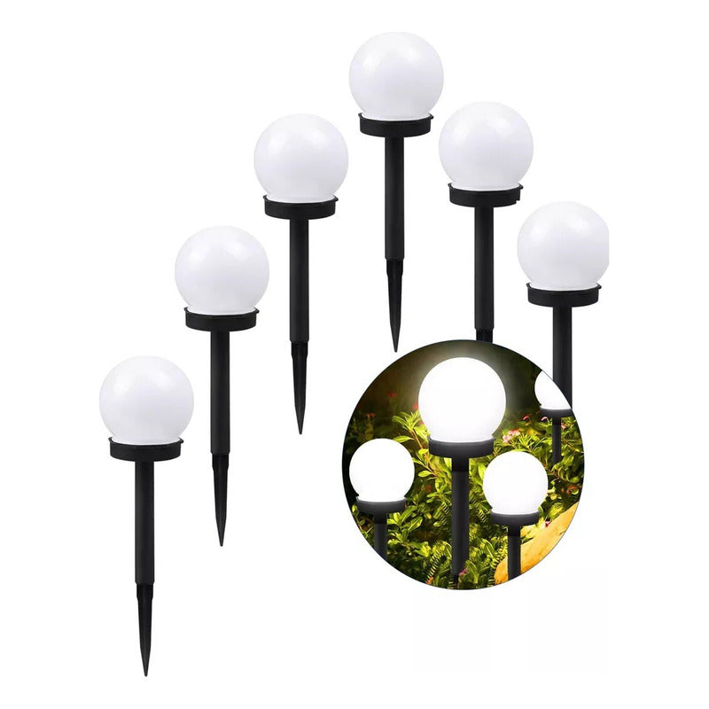 Pack X6 Luces Solares Jardín Faroles Solares Lampara Jardín