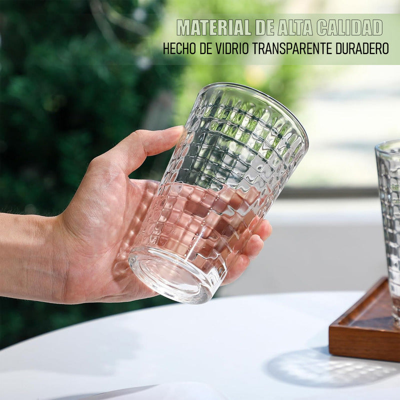 Set 12 Vasos De Vidrio Vaso Vidrio Jugo Juego De Vasos 350ml