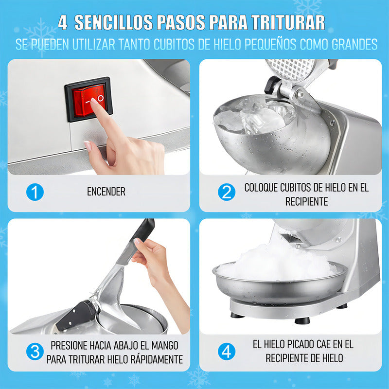 Picador Hielo Triturador De Hielo Electrico Maquina De Hielo Arcashopping Maquina Trituradora De Hielo Picador Hielo Electrica Picadora De Hielo 500w Raspadora De Hielo Moledor De Hielo 500w