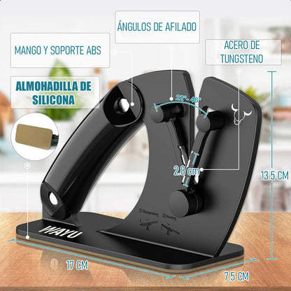 Afilador De Cuchillo Wayu Afilador De Cuchillos Profesional Arcashopping Afilador Cuchillo Wayu Afiladores Manuales Para Cuchillos Afilador Portatil