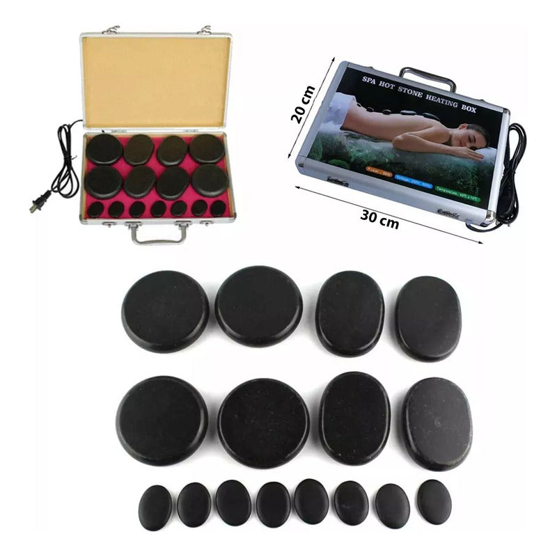 Maleta De Piedras Calientes Set De Terapia Masajes Maleta Calentadora Piedras Calientes Arcashopping Maleta De Piedras Calientes Basálticas Set Maleta Con Calentador + 16 Piedras Para Masaje 220v