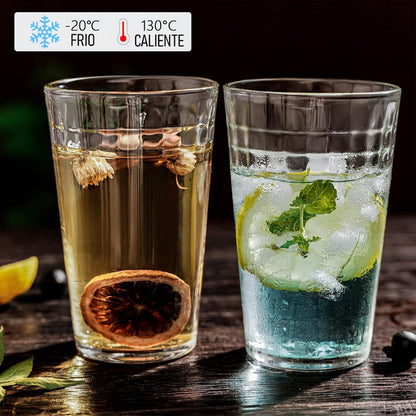 Set 12 Vasos De Vidrio Vaso Vidrio Jugo Juego De Vasos 350ml