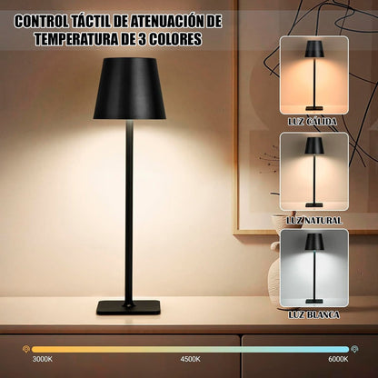 Lampara De Noche Lampara De Mesa Lampara Metalica Led Wayu