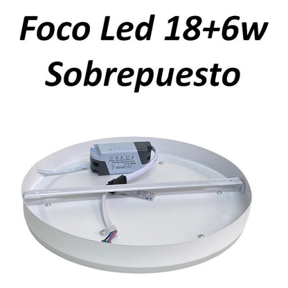 Pack X2 Plafon Led Plafon Techo Focos Led Interior 18+6w Azu