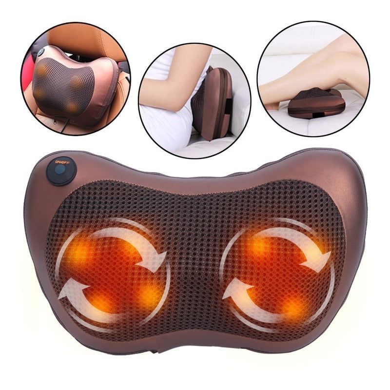 Masajeador Eléctrico Almohada Cojín Lumbar Cuello Piernas
