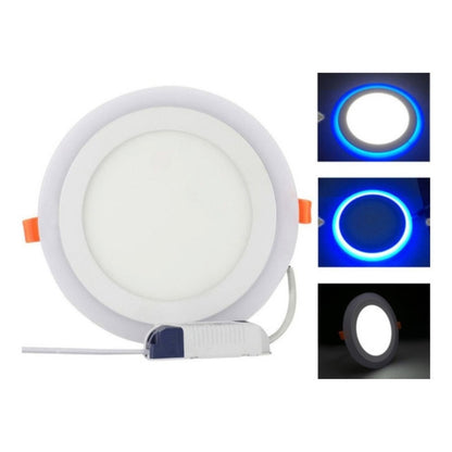 Plafon Led Techo Redond Focos Led Interior 12+4w Blanco Azul