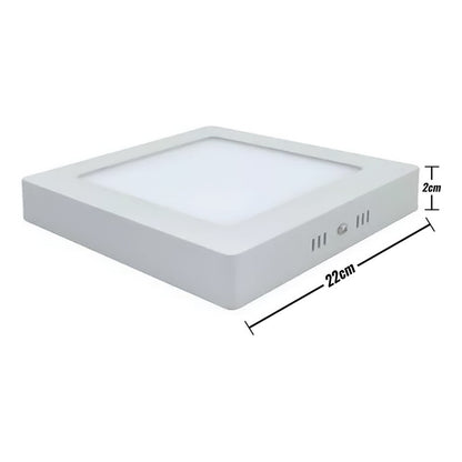 Foco Led Panel Plafon Sobrepuesto Cuadrado 18w Luz Fria