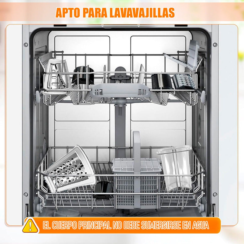 Cortadora De Vegetales Electrica Rebanador Verduras Rallador