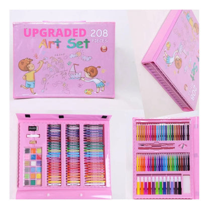 Set De Arte Maleta De Lápices 208pcs Para Colorear Crayones
