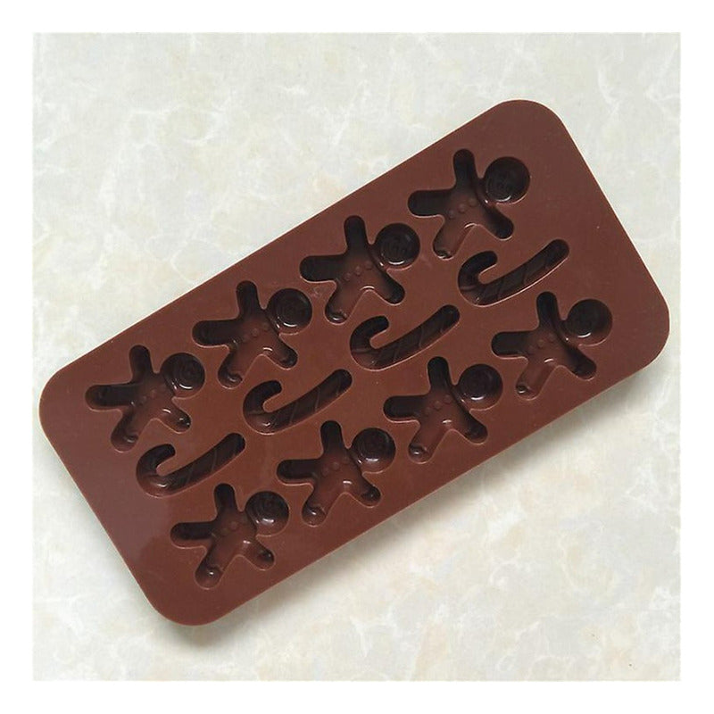 Pack X2 Molde Silicona Chocolate Navidad Moldes Repostería