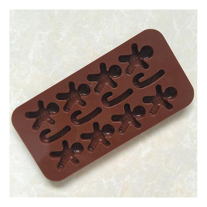 Pack X2 Molde Silicona Chocolate Navidad Moldes Repostería