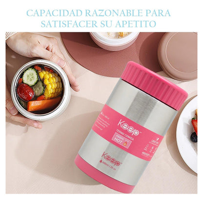 Termo Comida 600ml Termo Acero Inoxidable Keep Lonchera Kee