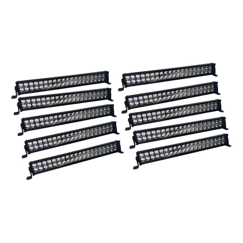 Pack X10 Barra Led 4x4 Neblineros Led Barra 120w Focos Nebli