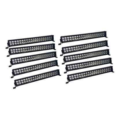 Pack X10 Barra Led 4x4 Neblineros Led Barra 120w Focos Nebli