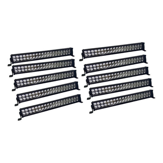 Pack X10 Barra Led 4x4 Neblineros Led Barra 120w Focos Nebli