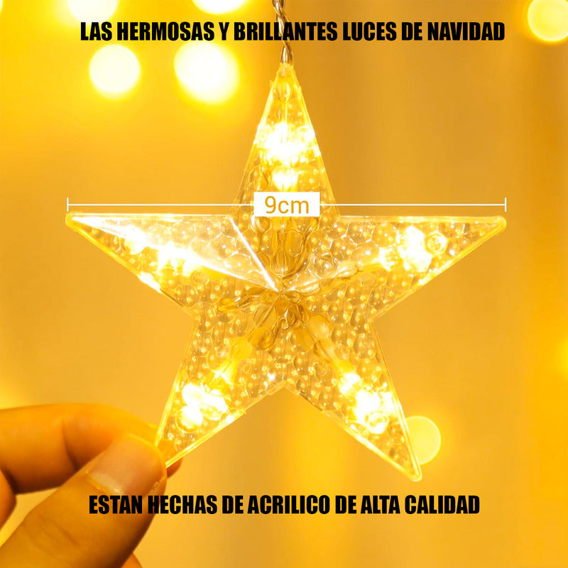 Luces Led Navidad Guirnalda Cortina Led Cascada Navideña