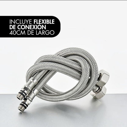 Llave Lavaplatos Monomando Cuello Flexible Agua Caliente