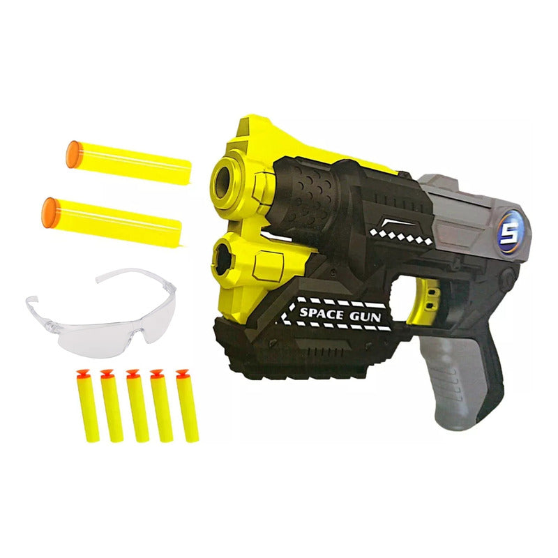 Pistola De Dardos Pistola De Juguete Lanza Dardos Niños - Azul-Verde