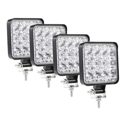 Pack X4 Focos Led Automovil Foco 4x4 Foco Neblineros Led 48w