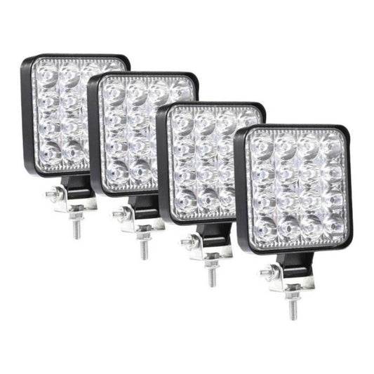 Pack X4 Focos Led Automovil Foco 4x4 Foco Neblineros Led 48w