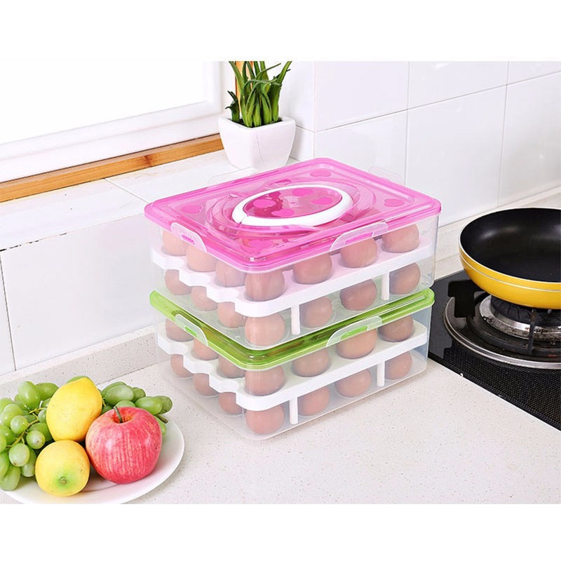 Organizador De Huevos Caja Para 32 Und Huevera Portahuevos
