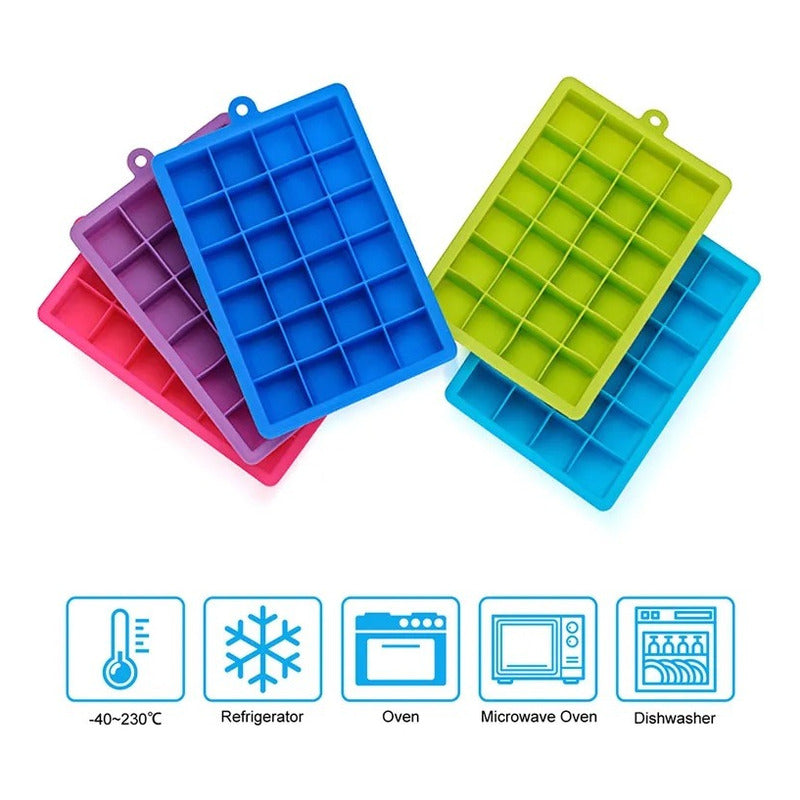 Molde Hielo Silicona Cubetera Hielo Helado Moldes 24 Cubos