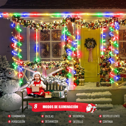 Manguera Led 5 Metros 8 Secuencias Luces Led De Navidad Luz Led Arcashopping Luces Navideñas Manguera Led Multicolor 5 Metros Luces Navideñas Exterior Multicolor