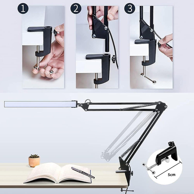 Lampara Led Escritorio Lampara Articulada Con Abrazadera Usb
