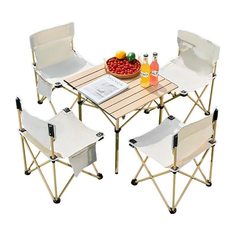 Juego Mesa Y Sillas Camping Plegable Portatil Mesa De Viaje