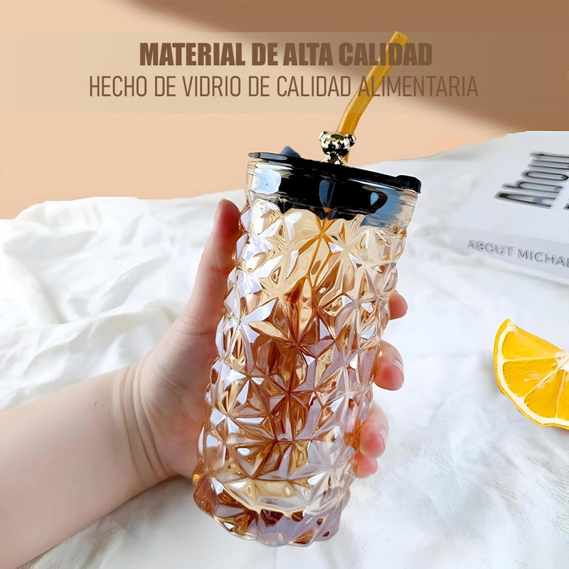 Vasos De Vidrio Vaso De Bebida Con Bombilla Vaso 400 Ml Arcashopping Vasos Vidrio Vasos De Vidrio Con Combilla Vasos Postres