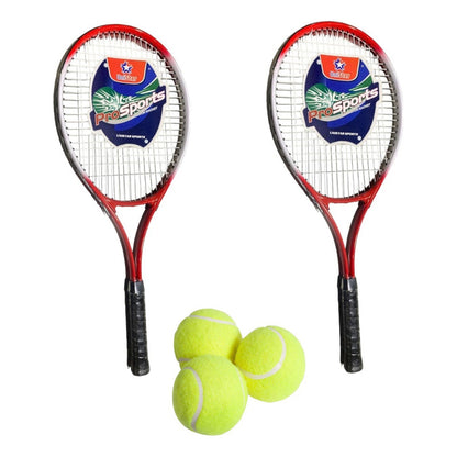 Set 2 Raquetas De Tenis + 3 Pelotas Raqueta Tenis Con Funda
