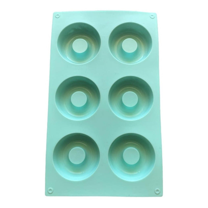 Molde Silicona 6 Rosquillas Moldes Reposteria Donas Donuts