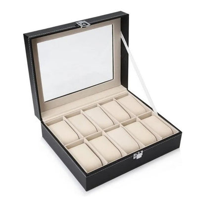 Caja Organizador De Relojes Estuche Exhibidor De Reloj 12pza