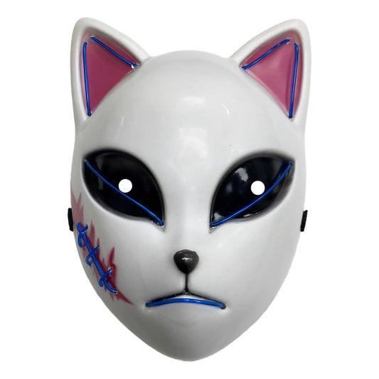Mascara De Gato Kimetsu No Yaiba Con Luces Mascara Halloween