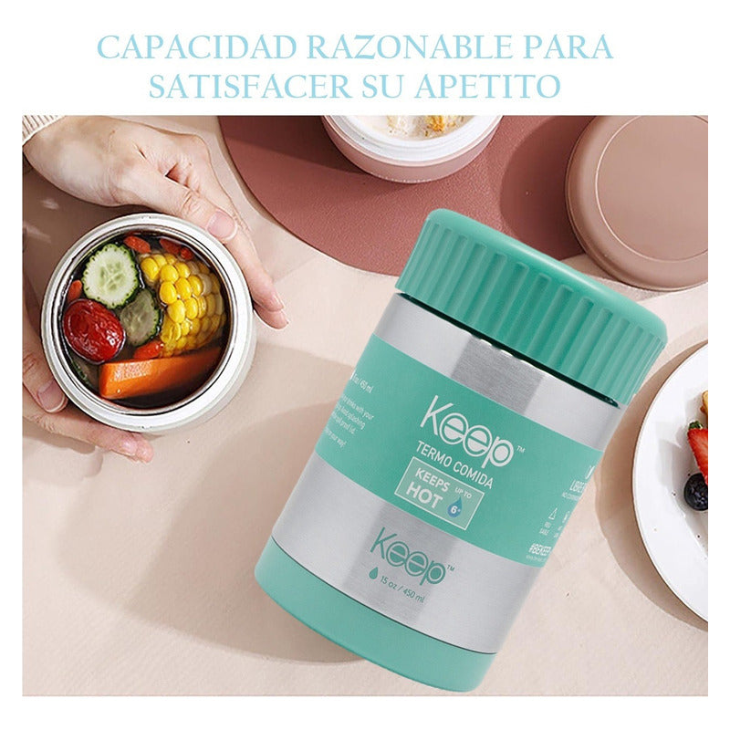 Termo Comida 450ml Termo Acero Inoxidable Keep Lonchera Keep