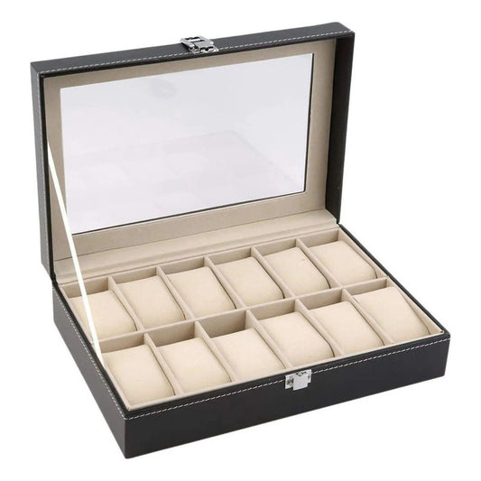 Caja Organizador De Relojes Estuche Arcashopping Exhibidor De Reloj 12pza Caja Organizadora Estuche Relojeria