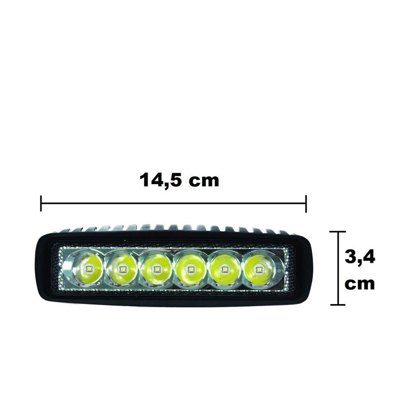 Pack X4 Focos Led Para Autos Barra Led 4x4 Neblinero